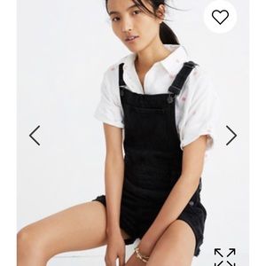NWOT black overall shorts from madewell